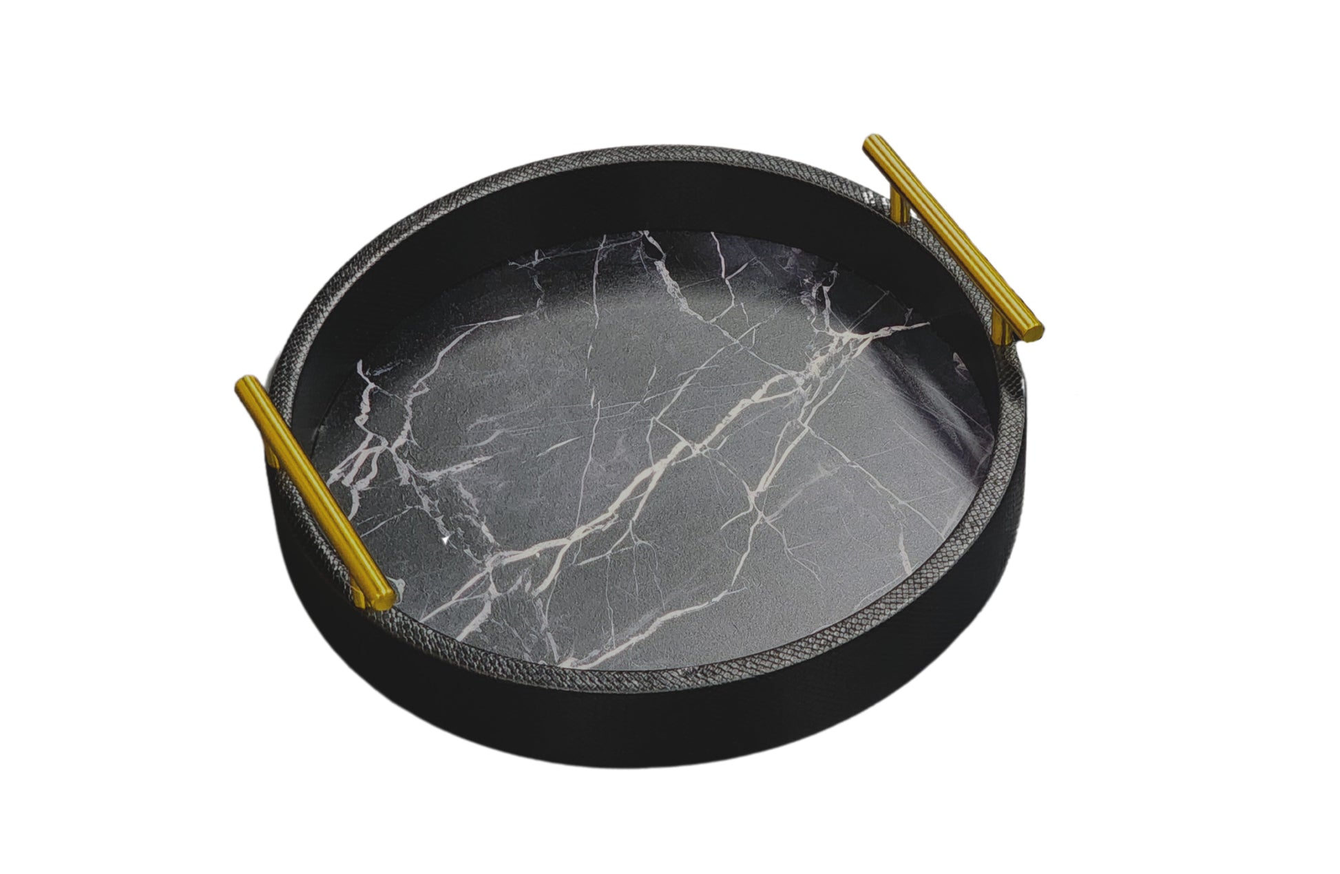 Maison Round Tray - Large - Black V292-HD-TR-ROUND-M-MAISON-BLACK