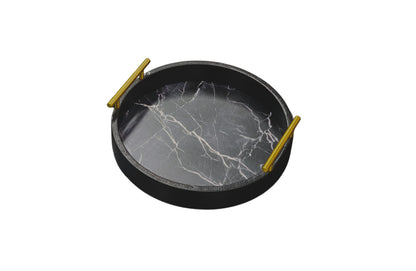 Maison Round Tray - Small - Black V292-HD-TR-ROUND-S-MAISON-BLACK
