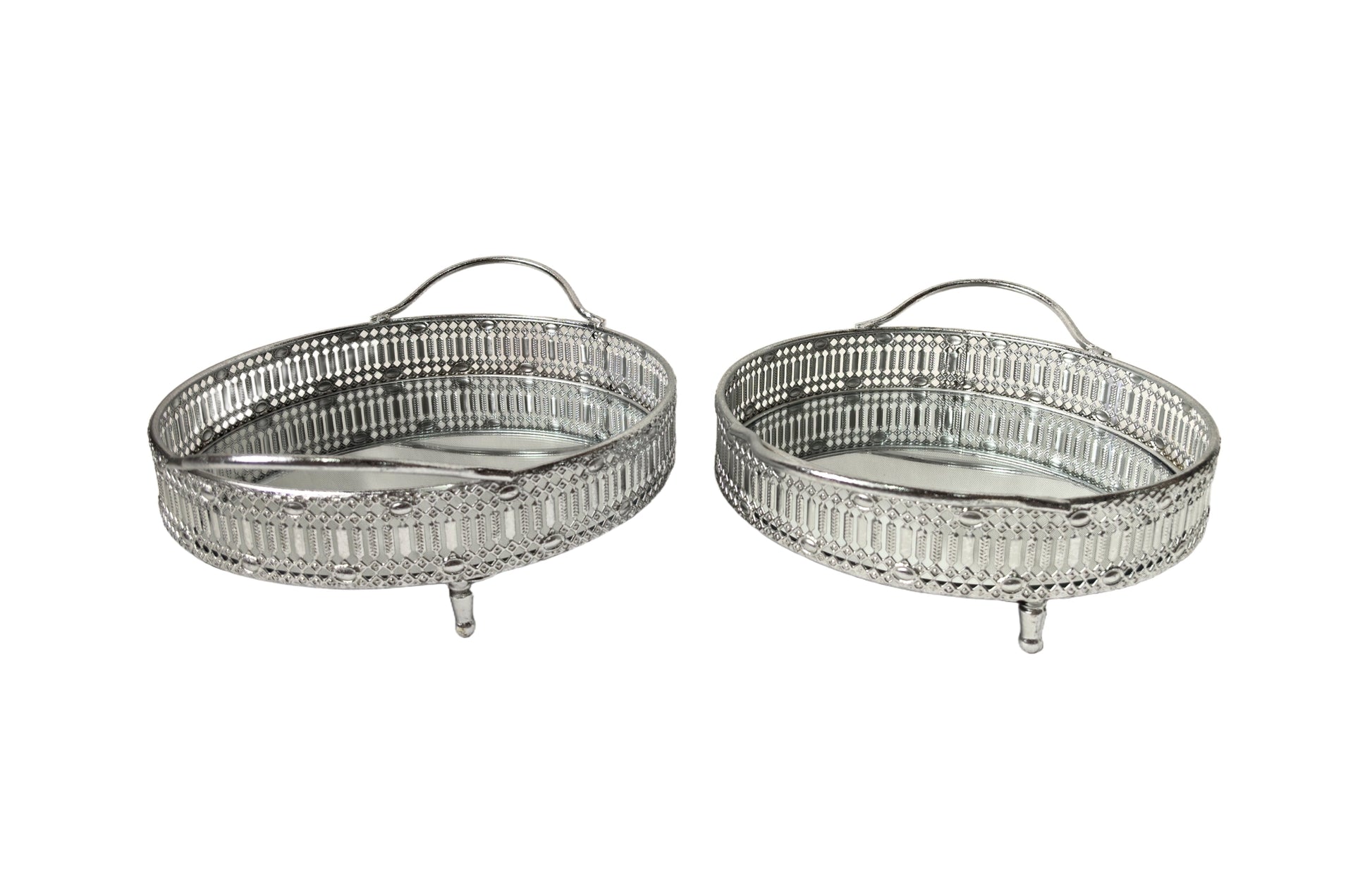 Tessa Round Tray - Small - Silver V292-HD-TR-ROUND-S-TESSA-SILVER