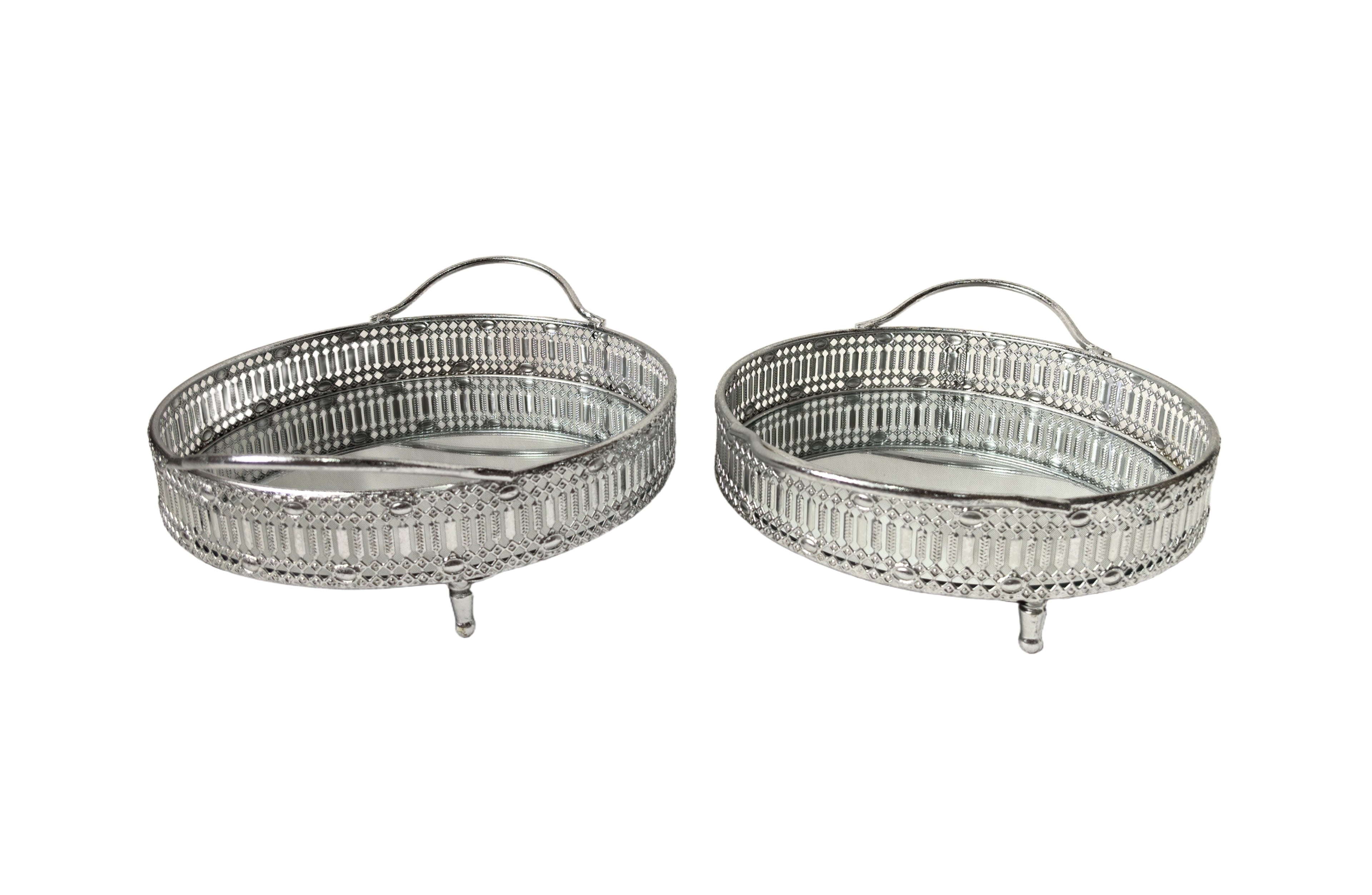 Tessa Round Tray - Small - Silver