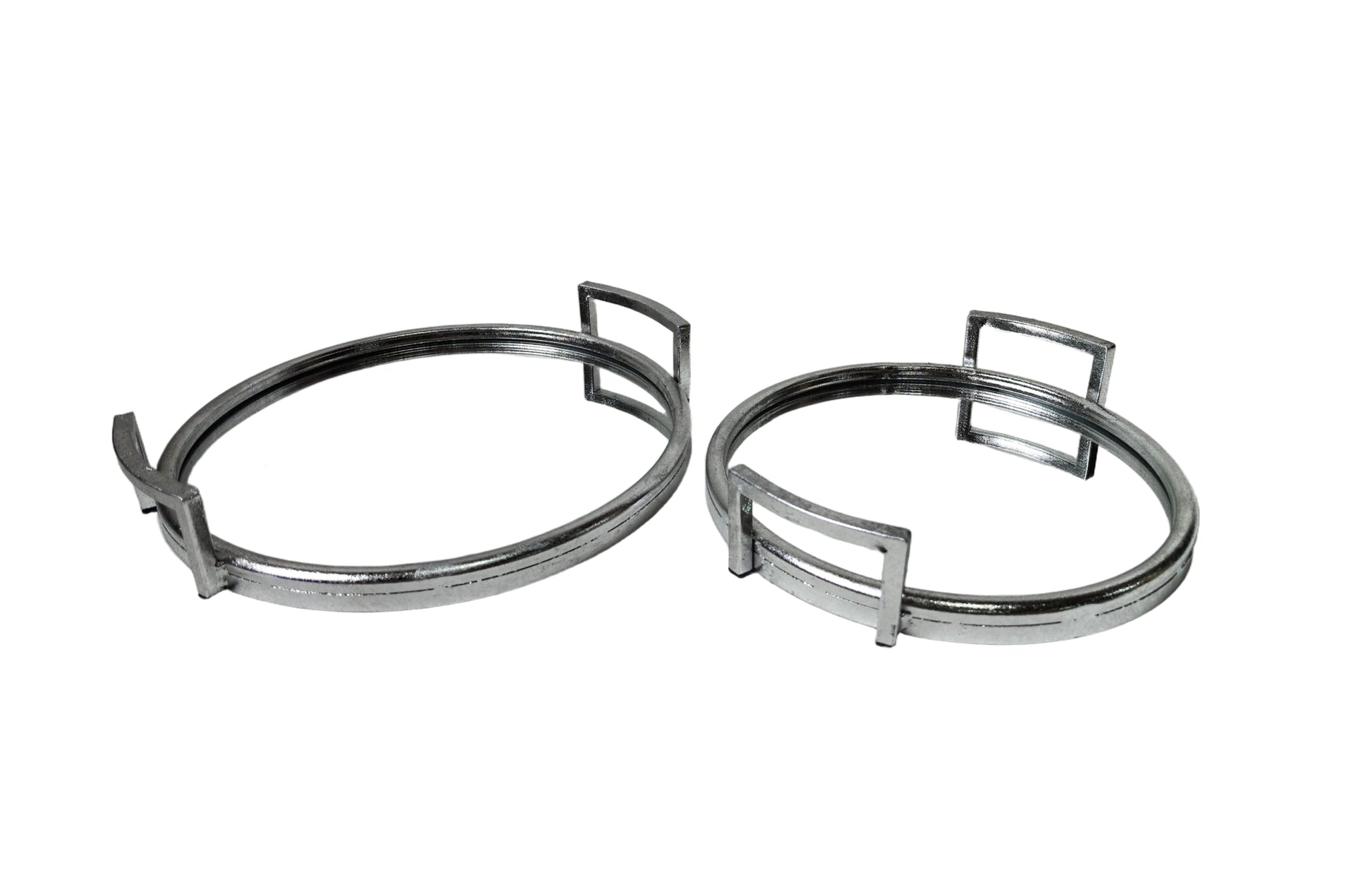 Eliza Round Tray - Set of 2 - Silver V292-HD-TR-ROUND-S02-ELIZA-SILVER