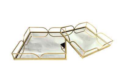 Willow Square Tray - Large - Gold V292-HD-TR-SQ-L-WILLOW-GOLD