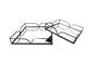 Willow Square Tray - Set of 2 - Black V292-HD-TR-SQ-S02-WILLOW-BLACK