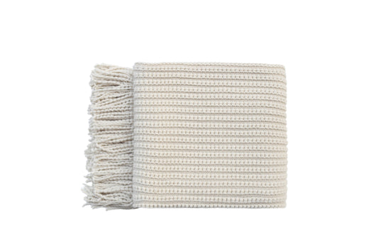 Levi Throw Rug Blanket - Cream V292-HD-TRUG-LEVI-CREAM