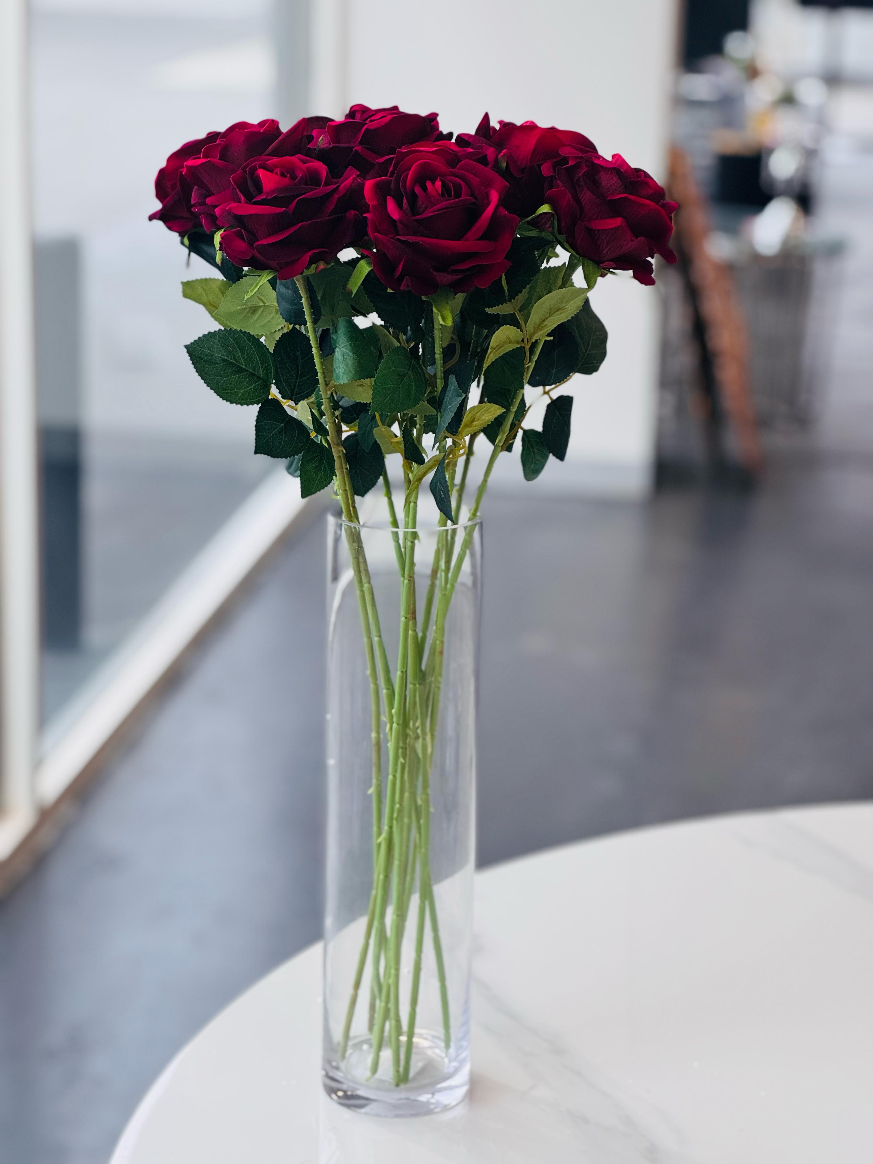 Clear Cylinder Flower Vase 40cm V292-HD-VASE-CLRCYLINDER-40CM