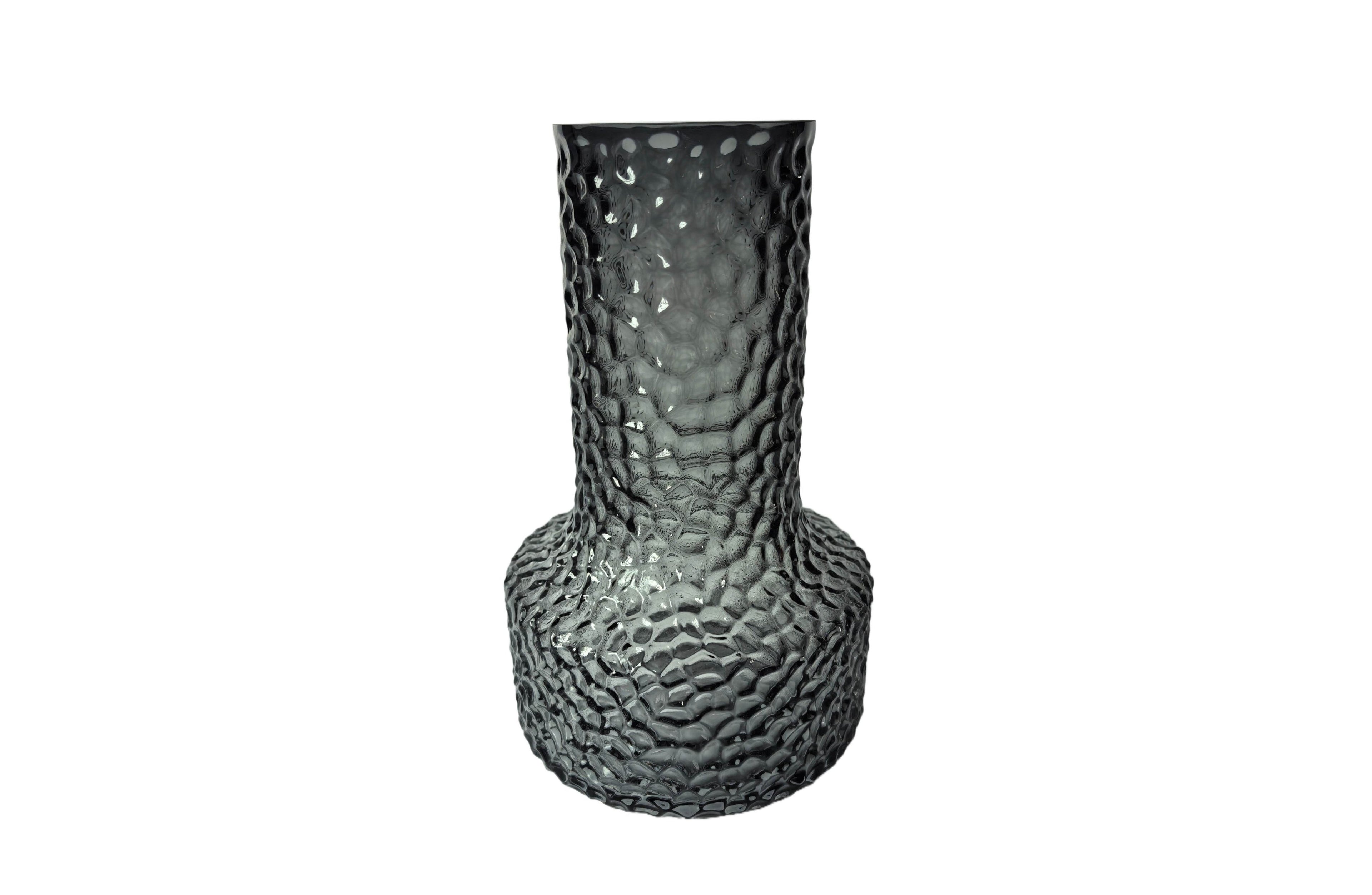 Green Hammer Glass Vase - 25cm V292-HD-VASE-GREENHAM-25CM