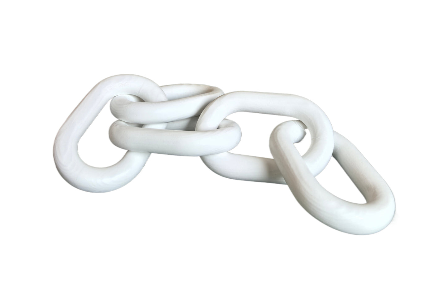 Wooden Chain Link Decor - White V292-HD-WOOD-LINK-WHITE