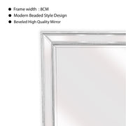Silver Beaded Framed Mirror - Rectangle 80cm x 110cm V292-M-BDD-S-SILVER