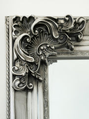 Deluxe French Provincial Ornate Mirror - Antique Silver - 90cm x 170cm V292-M-DLUX-M-SILVER