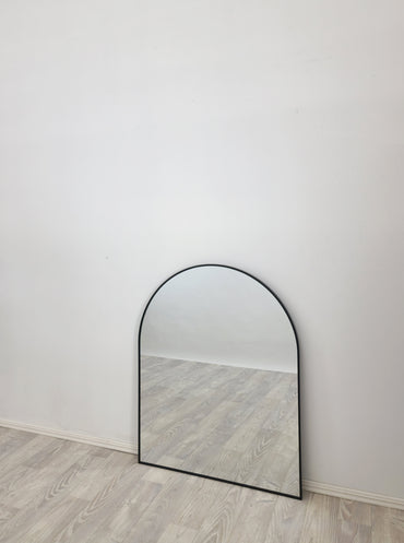 Black Metal Arch Mirror - Small 80cm x 100cm V292-M-METAR-S-BLACK