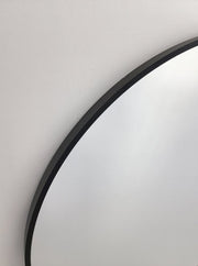 Black Metal Arch Mirror - Small 80cm x 100cm V292-M-METAR-S-BLACK
