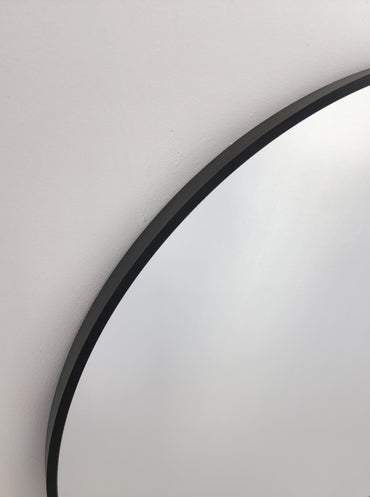 Black Metal Arch Mirror - Small 80cm x 100cm V292-M-METAR-S-BLACK