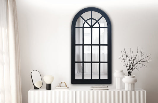 Window Style Mirror - Black Arch 70 CM x 130 CM V292-MIRR-ARCH001