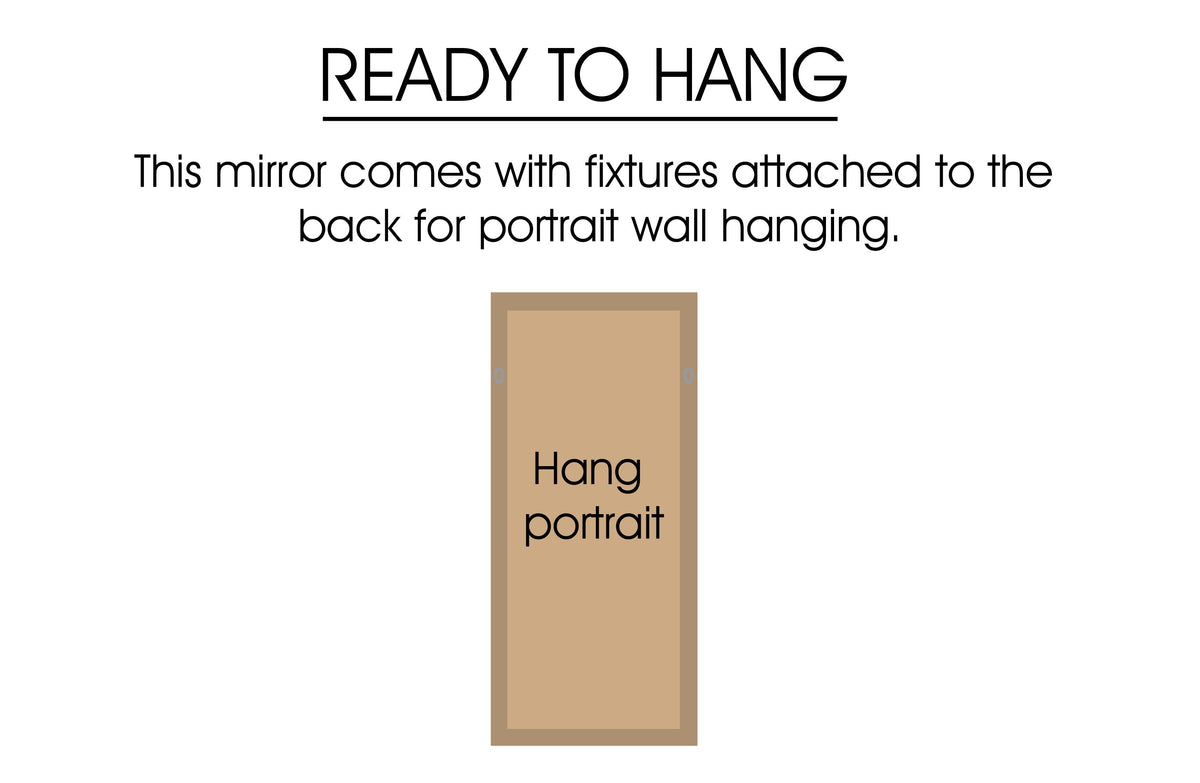 Window Style Mirror - Black Arch 70 CM x 130 CM