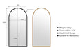 Metal Arch Mirror 80cm x 170cm - Gold V292-MIRR-ARCH0036