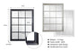 Window Style Mirror - Black Rectangle 95cm x 130cm V292-MIRR-ARCH017