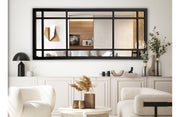 Window Style Mirror Full Length - Black 80 CM x 180 CM V292-MIRR-ARCH021