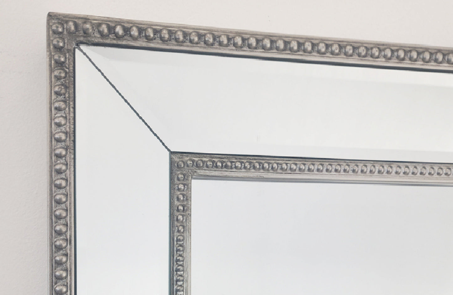 Silver Beaded Framed Mirror - X Large 190cm x 100cm V292-MIRR-BDD001