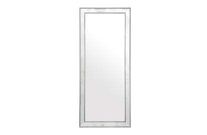 Medium Silver Beaded Framed Mirror - 70cm x 170cm V292-MIRR-BDD004