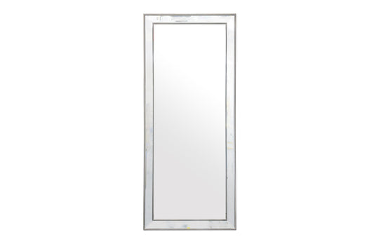 Medium Silver Beaded Framed Mirror - 70cm x 170cm V292-MIRR-BDD004
