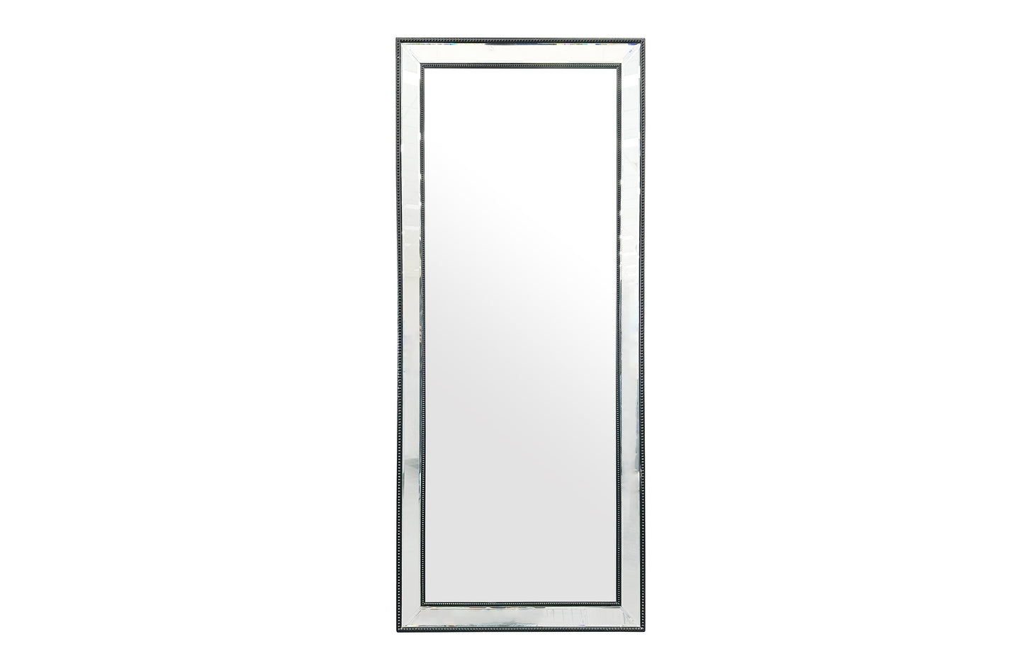 Medium Black Beaded Framed Mirror - 70cm x 170cm V292-MIRR-BDD005