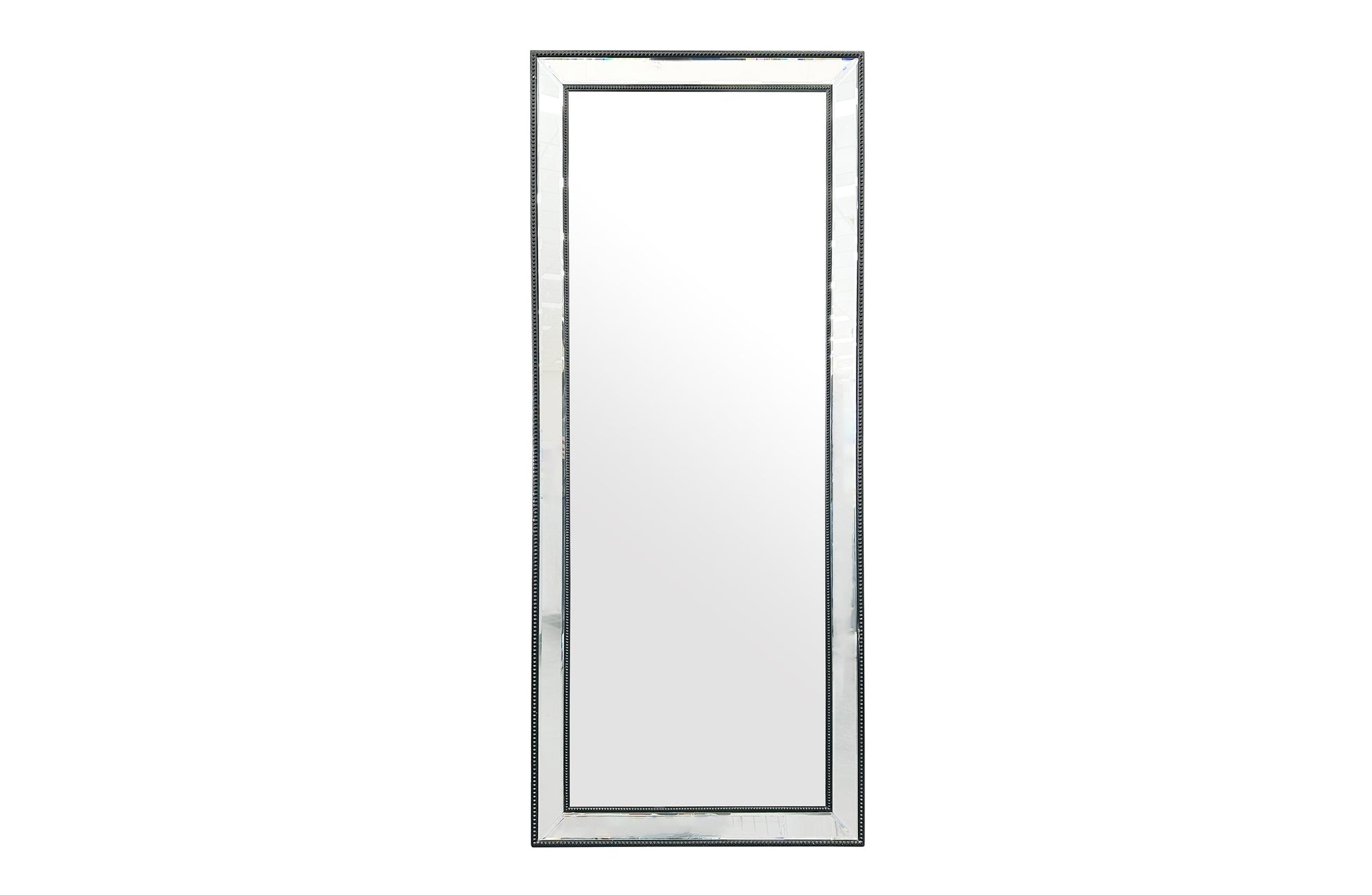 Medium Black Beaded Framed Mirror - 70cm x 170cm V292-MIRR-BDD005