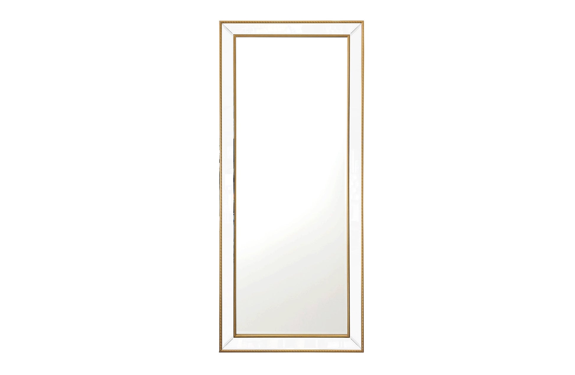Medium Gold Beaded Framed Mirror - 70cm x 170cm V292-MIRR-BDD006