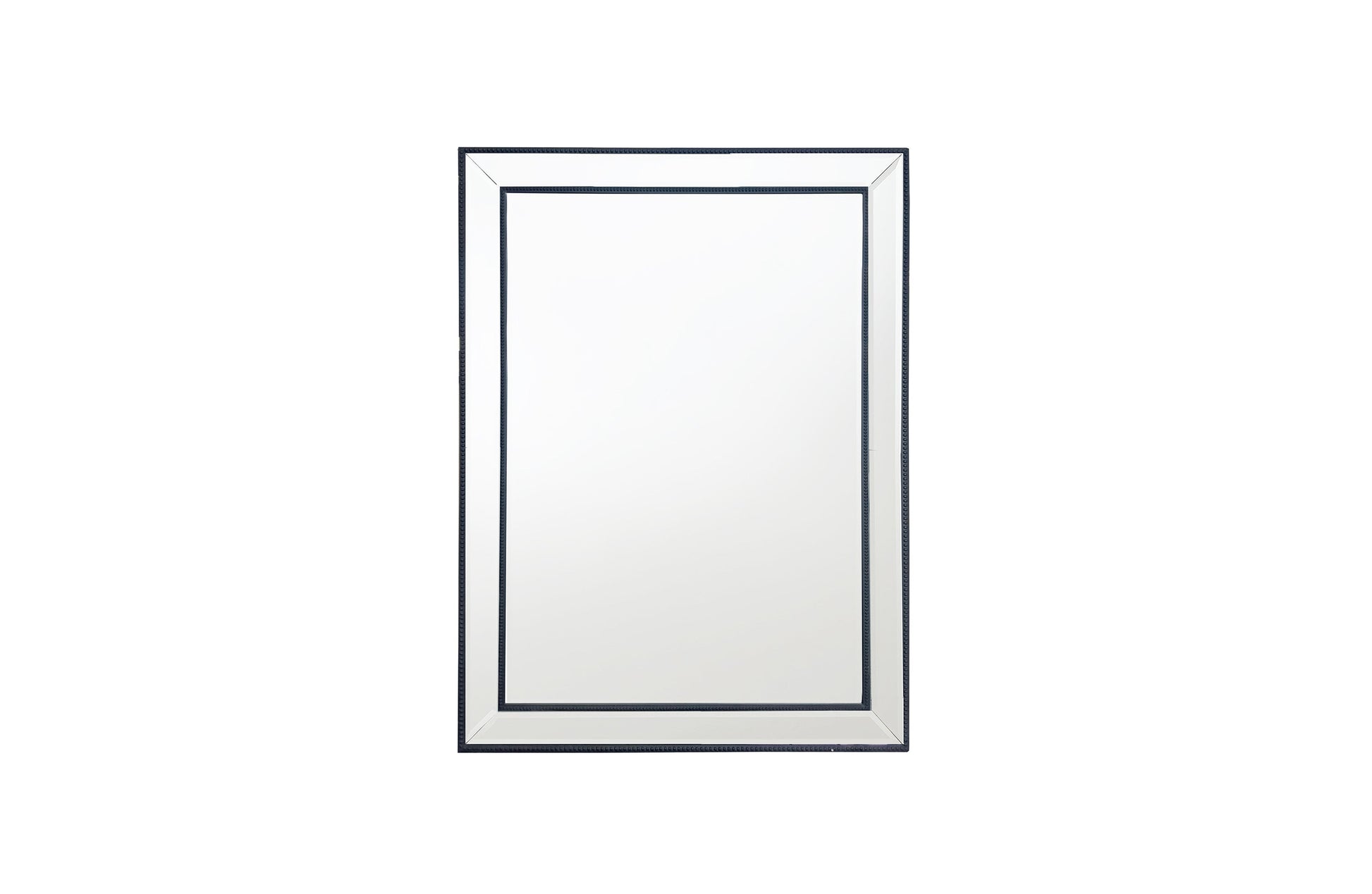 Black Beaded Framed Mirror - Rectangle 80cm x 110cm V292-MIRR-BDD007