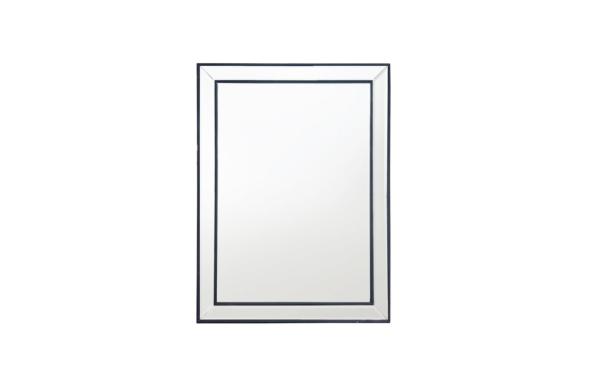 Black Beaded Framed Mirror - Rectangle 80cm x 110cm V292-MIRR-BDD007