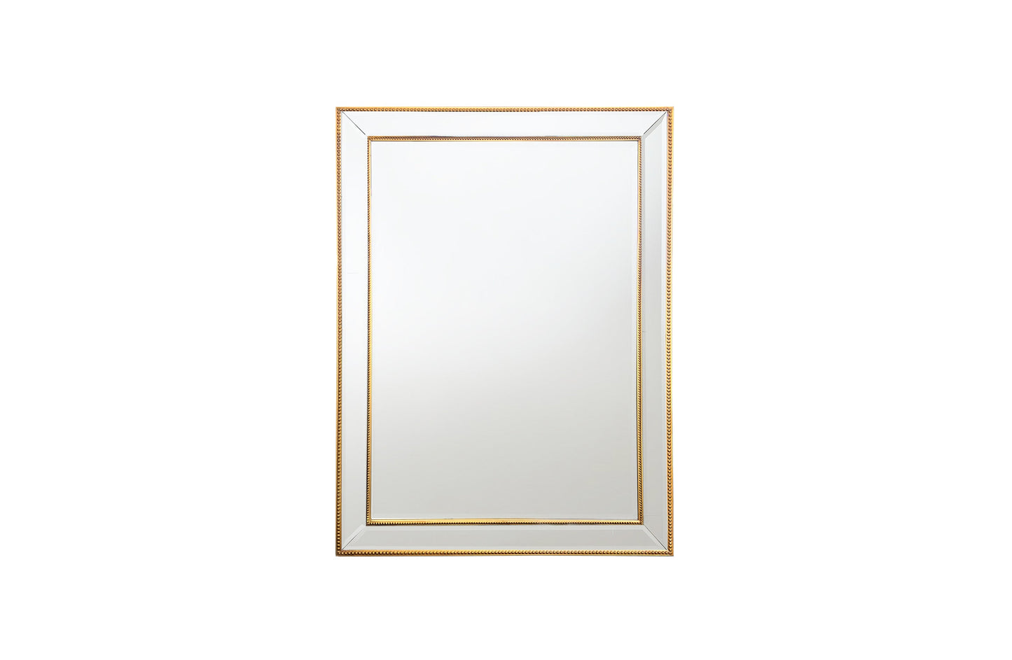 Gold Beaded Framed Mirror - Rectangle 80cm x 110cm V292-MIRR-BDD009