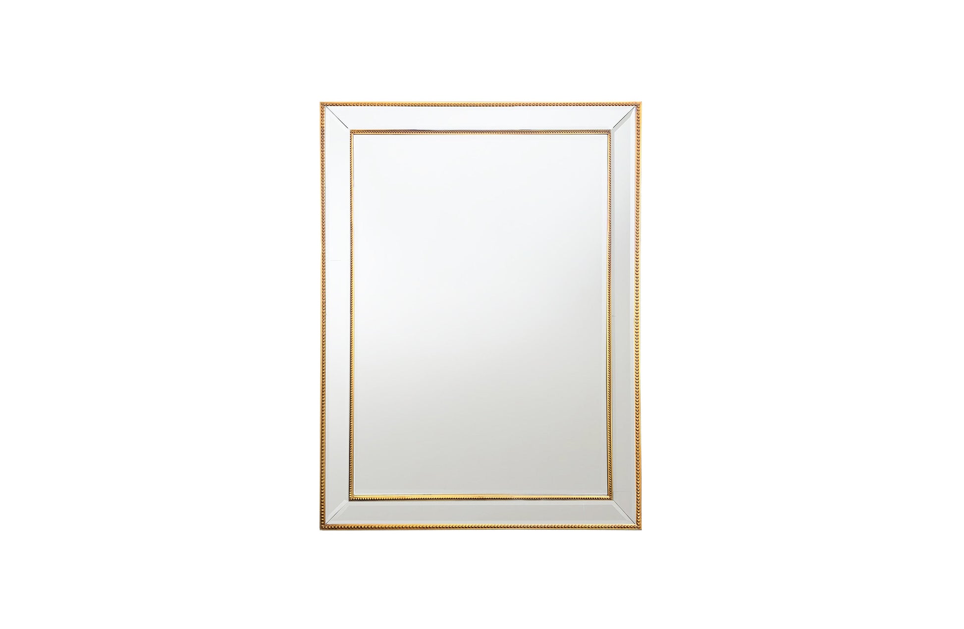 Gold Beaded Framed Mirror - Rectangle 80cm x 110cm V292-MIRR-BDD009