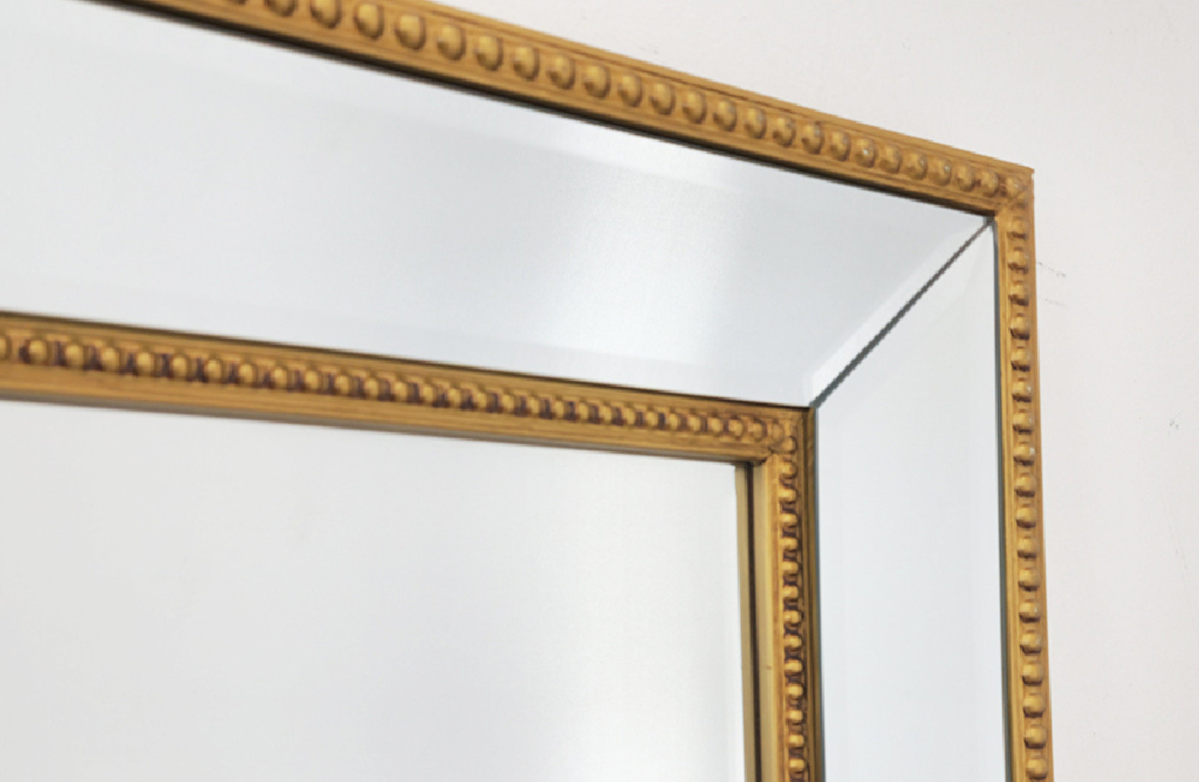 Gold Beaded Framed Mirror - Rectangle 80cm x 110cm V292-MIRR-BDD009
