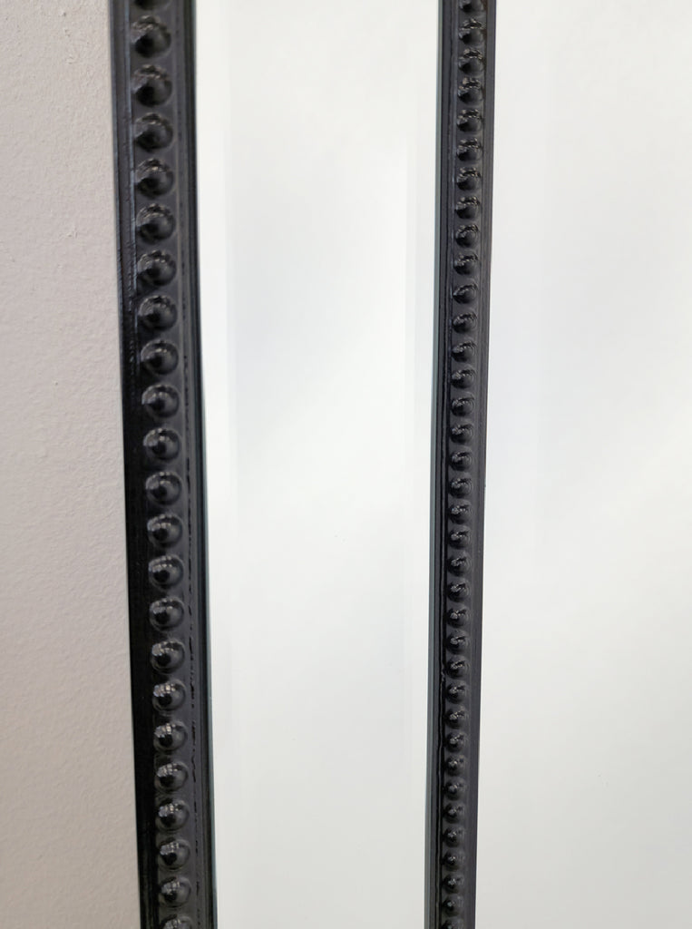 Black Beaded Framed Mirror - Free Standing 50cm x 170cm V292-MIRR-BDD012