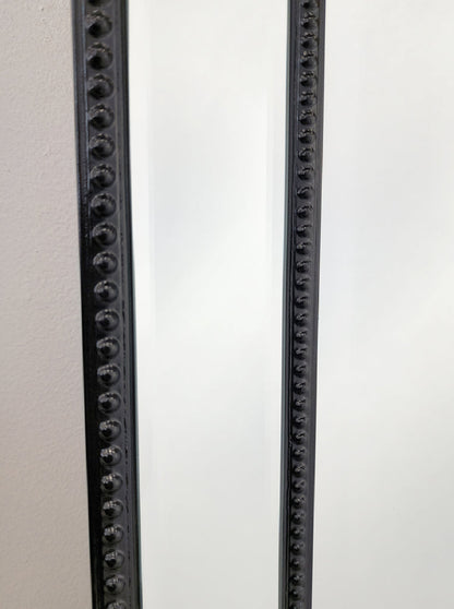 Black Beaded Framed Mirror - Free Standing 50cm x 170cm V292-MIRR-BDD012