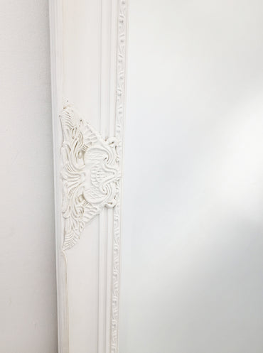French Provincial Ornate Mirror - WHITE - X Large 100cm x 190cm V292-MIRR-FRN004