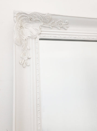 French Provincial Ornate Mirror - WHITE - X Large 100cm x 190cm V292-MIRR-FRN004
