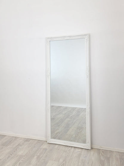 French Provincial Ornate Mirror - White - Medium 70cm x 170cm V292-MIRR-FRN009