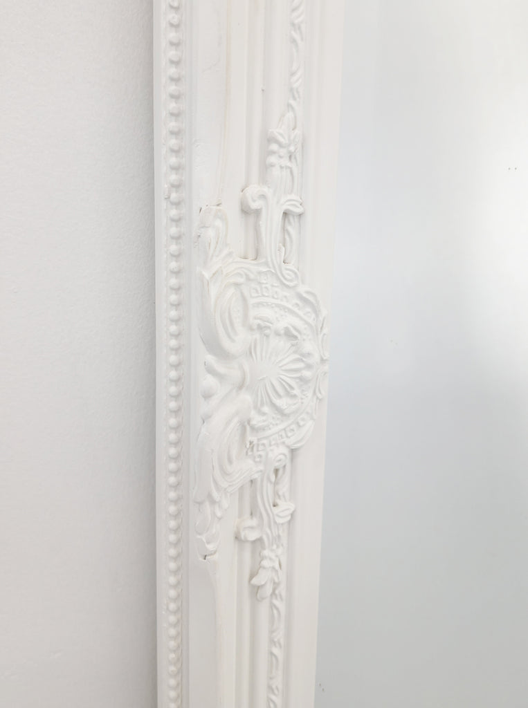 French Provincial Ornate Mirror - White - Medium 70cm x 170cm V292-MIRR-FRN009
