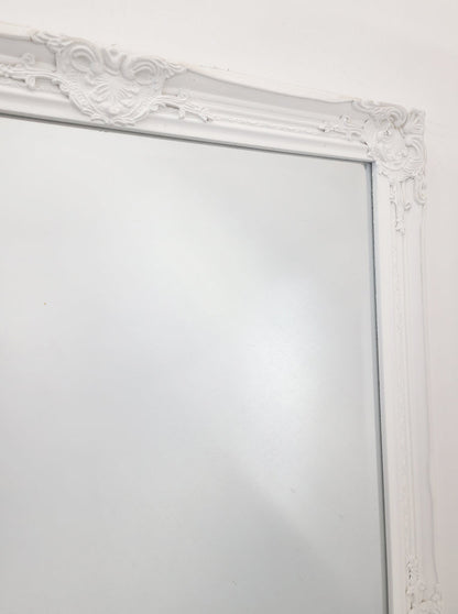 French Provincial Ornate Mirror - White - Small 80cm x 110cm V292-MIRR-FRN013