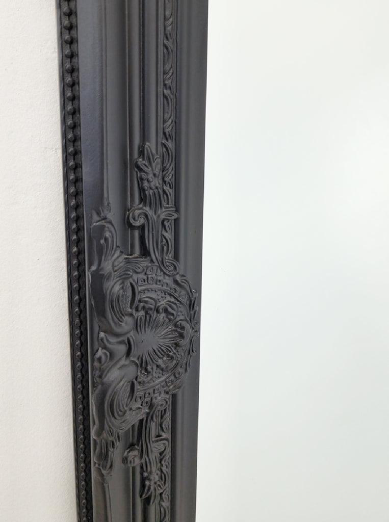French Provincial Ornate Mirror - Black - Small 80cm x 110cm V292-MIRR-FRN015