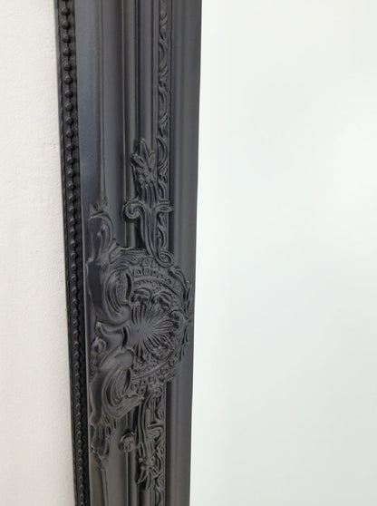 French Provincial Ornate Mirror - Black - Small 80cm x 110cm V292-MIRR-FRN015
