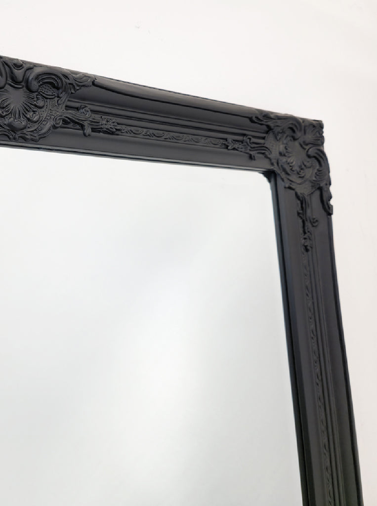 French Provincial Ornate Mirror - Black - Small 80cm x 110cm V292-MIRR-FRN015