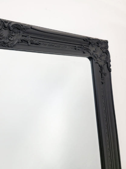 French Provincial Ornate Mirror - Black - Small 80cm x 110cm V292-MIRR-FRN015