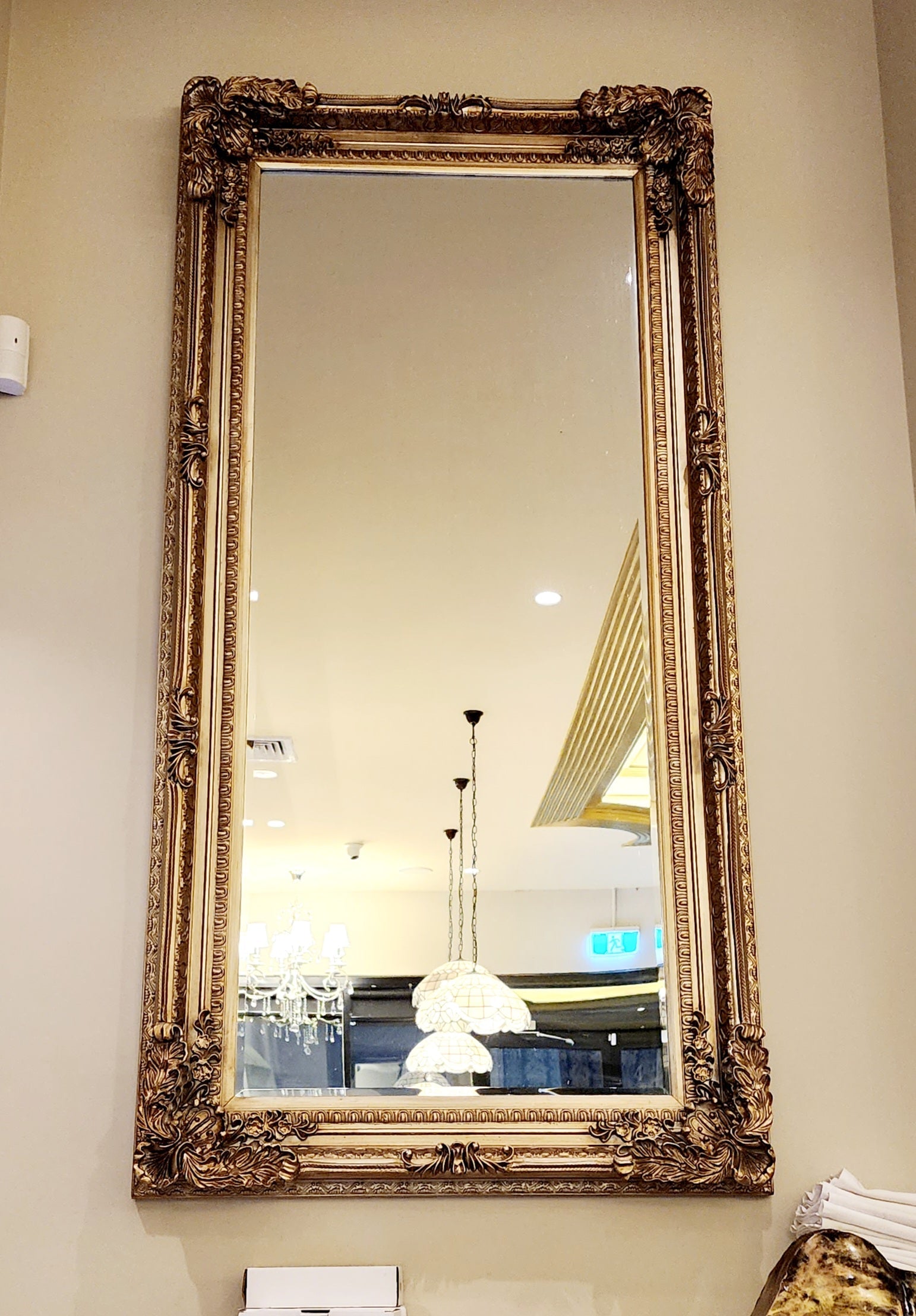 LUX French Provincial Ornate Mirror - Antique Champagne V292-MIRR-LUX003