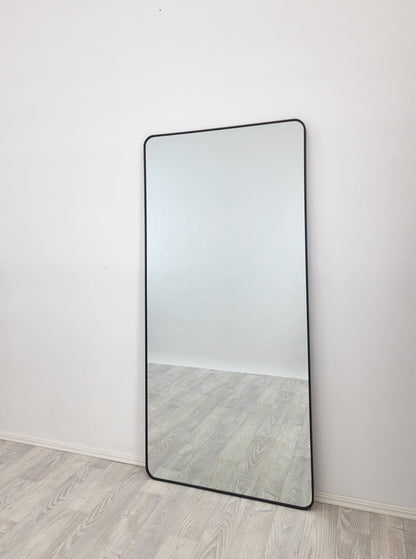 Black Metal Rectangle Mirror - Medium 80cm x 170cm V292-MIRR-MTL022