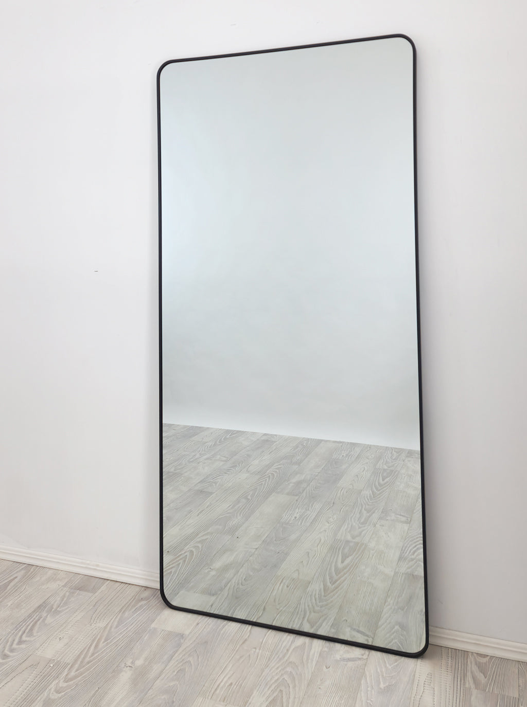 Black Metal Rectangle Mirror - X-Large 100cm x 200cm V292-MIRR-MTL033