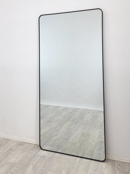 Black Metal Rectangle Mirror - X-Large 100cm x 200cm V292-MIRR-MTL033