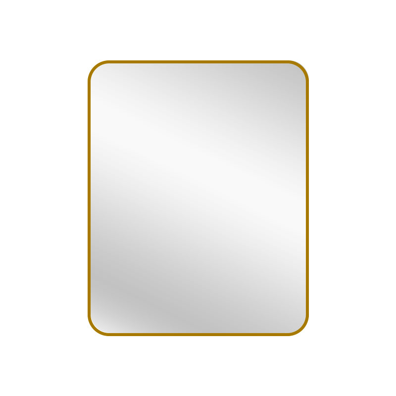 Gold Metal Rectangle Mirror - Small 80cm x 100cm V292-MIRR-MTL066