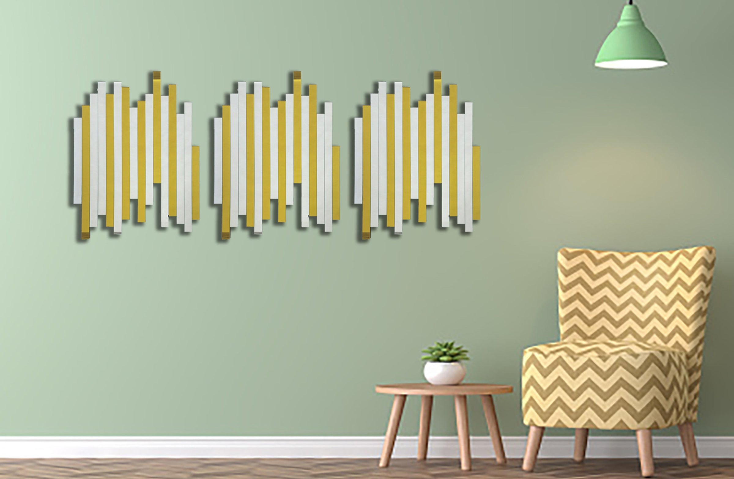 Luxe Panel Mirror - GOLD V292-MIRR-MTL611