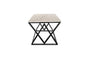 Alsea Side Table Black Base - White Marble V292-SDT-ALS003